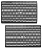 Aluminium grille (1 paar) zwart