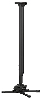 Plafondbeugel set, 22kg max, zwart, 80-135cm regelbaar