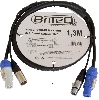 Combi Cable Powercon-Powercon/Xlr-Xlr 1,3m